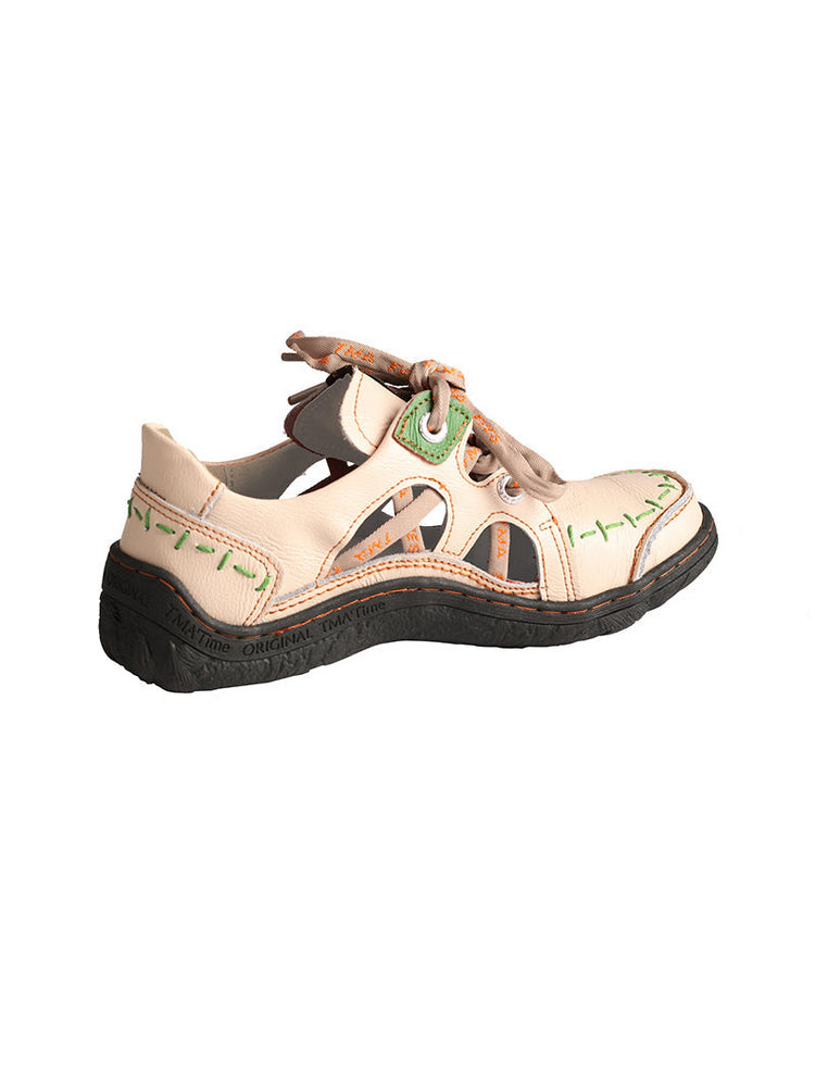 TMA EYES Hand-Stitched Casual Sneakers  Side Hollow Design Women's