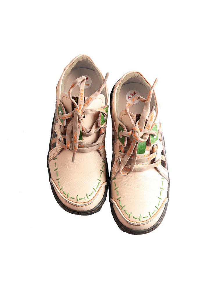 TMA EYES Hand-Stitched Casual Sneakers  Side Hollow Design Women's