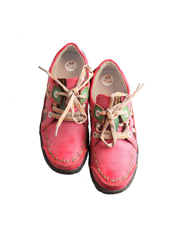 TMA EYES Hand-Stitched Casual Sneakers  Side Hollow Design Women's