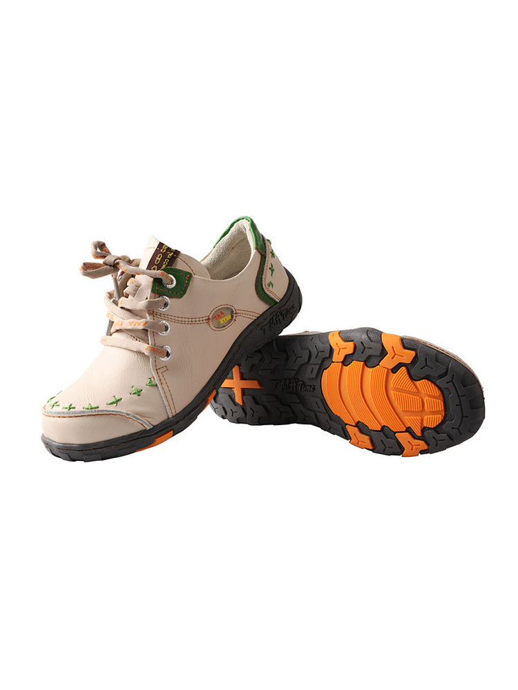 TMA EYES Handcrafted Leather Sneakers | Vintage Rub-Off Casual Women's Shoe