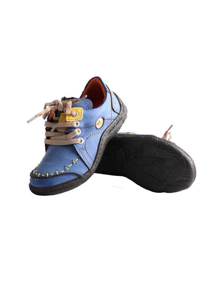 TMA EYES Women's Leather Sneakers Hand Stitched Comfort Casual Footwear