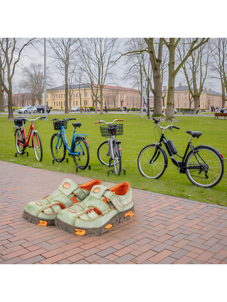 TMA EYES Hand Stitched Leather Casual Shoes  Hollow Breathable Hook & Loop