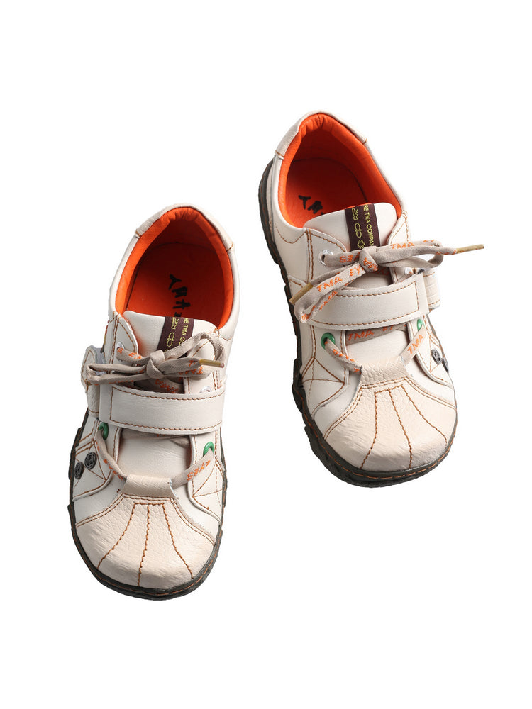 TMA EYES Hand Stitched Flats Plus Size  Leather & Washed PU Comfort Shoe