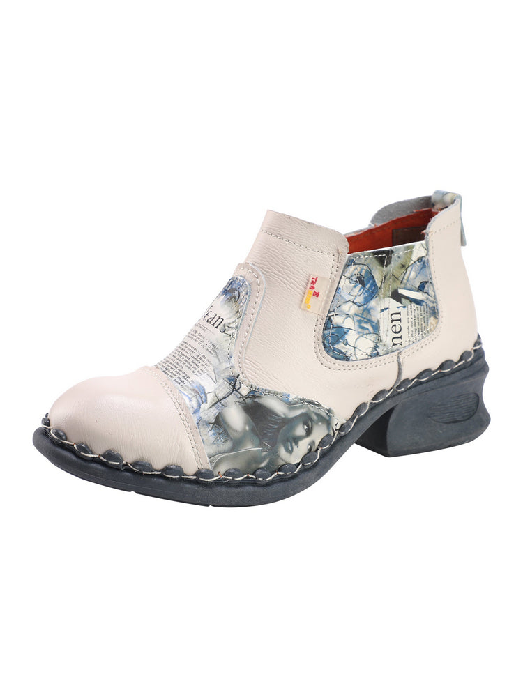 TMA EYES Women's Ankle Booties   Slip-On Outdoor Shoe with Side Zipper