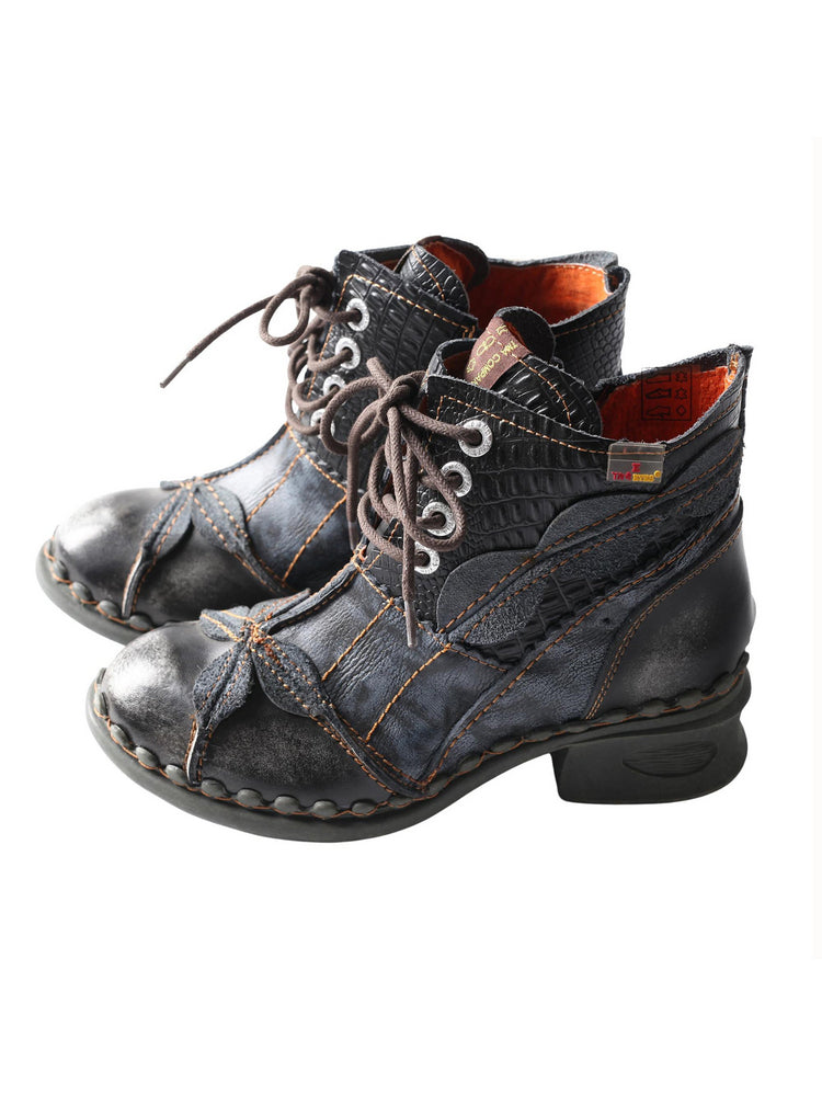 TMA EYES Washed Leather Oxford Boots  Women's Mother Comfort Casual Shoe