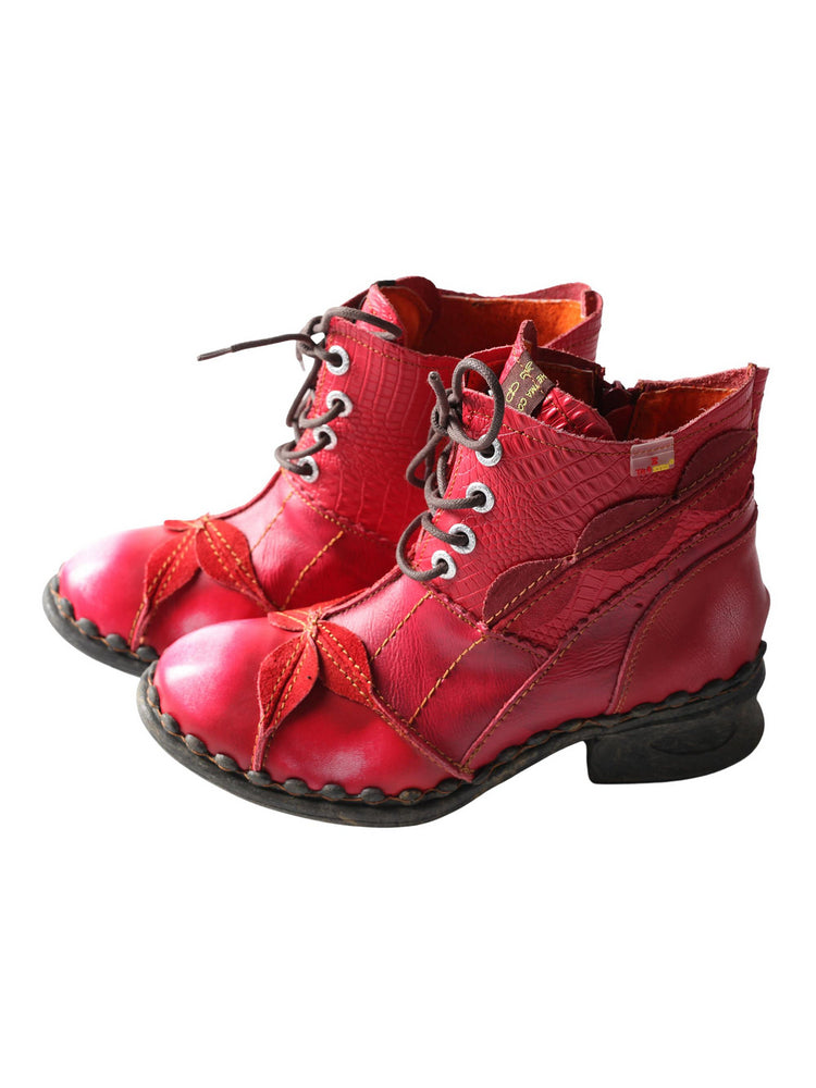 TMA EYES Washed Leather Oxford Boots  Women's Mother Comfort Casual Shoe