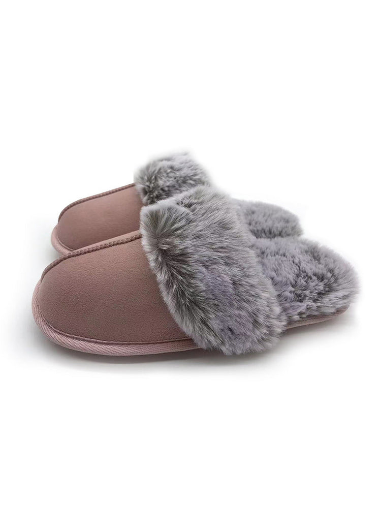 TMA EYES Fluffy Memory Foam Slippers  Non-Slip Indoor Outdoor House Shoe