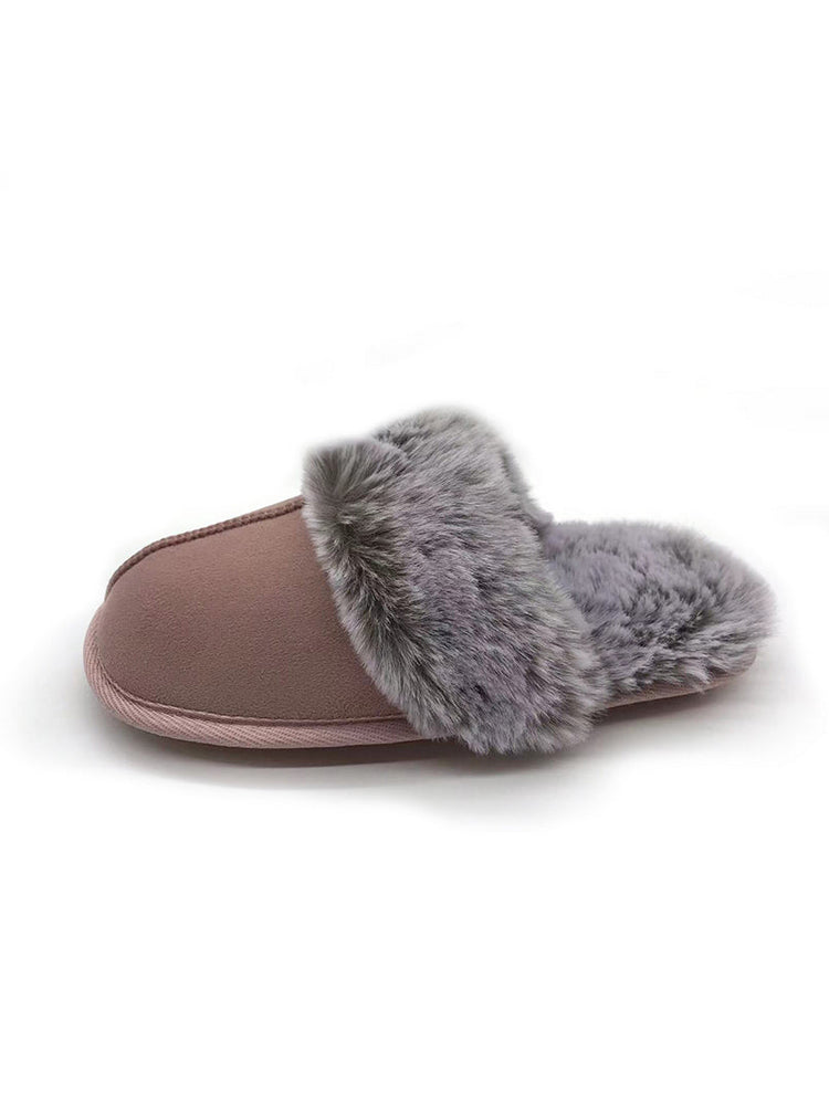 TMA EYES Fluffy Memory Foam Slippers  Non-Slip Indoor Outdoor House Shoe