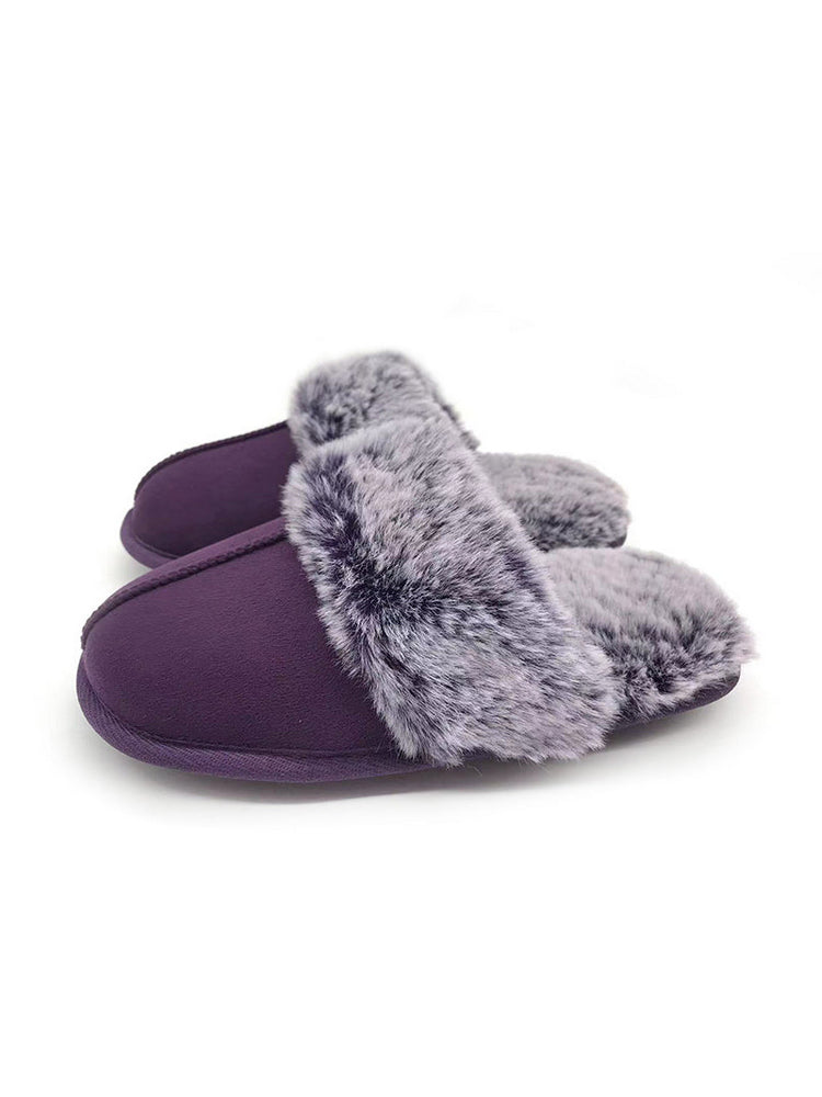 TMA EYES Fluffy Memory Foam Slippers  Non-Slip Indoor Outdoor House Shoe