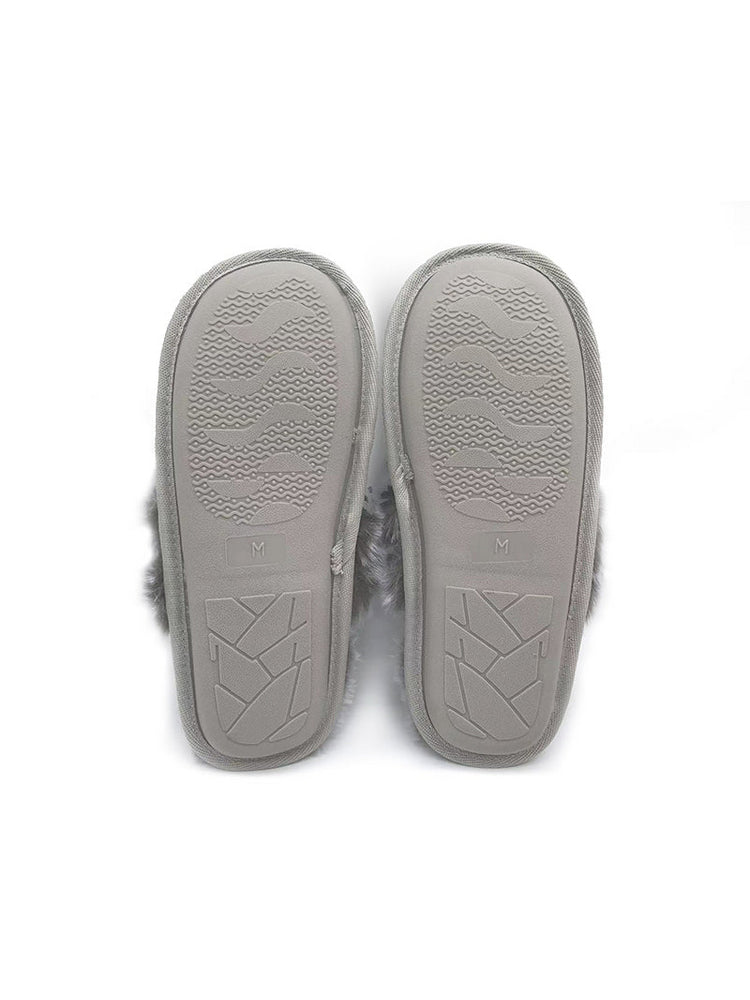 TMA EYES Fluffy Memory Foam Slippers  Non-Slip Indoor Outdoor House Shoe