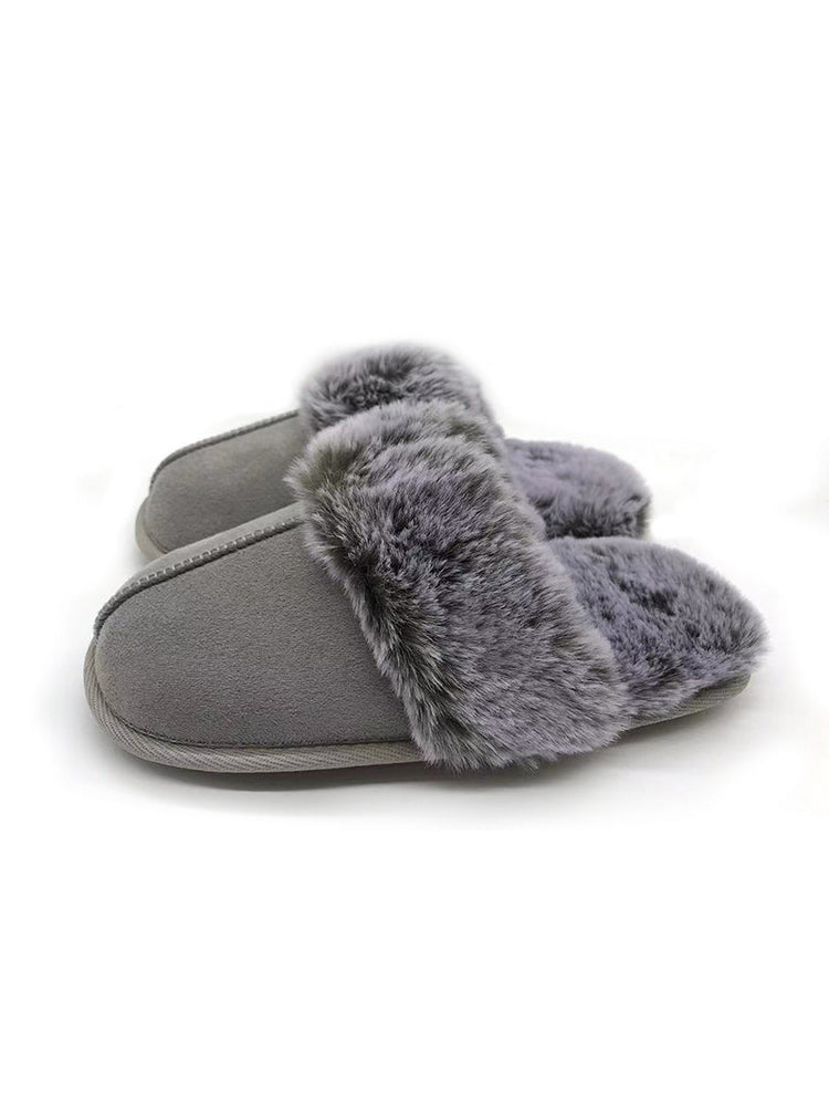 TMA EYES Fluffy Memory Foam Slippers  Non-Slip Indoor Outdoor House Shoe