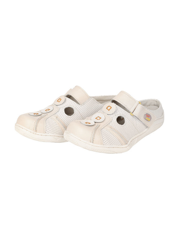 TMA EYES Hand-Stitched Color-Block Sandals   Hollow Velcro Slip-On Women's