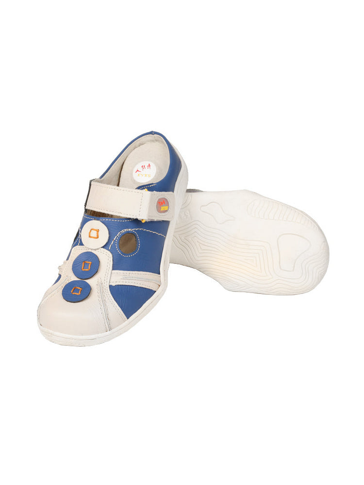 TMA EYES Hand-Stitched Color-Block Sandals   Hollow Velcro Slip-On Women's