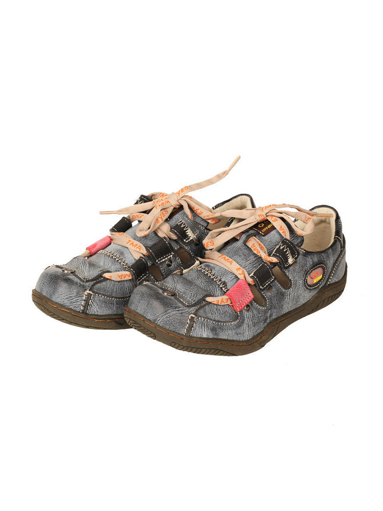 TMA EYES Patchwork Leather Walking Sandals  Women's Comfort Outdoor Shoe