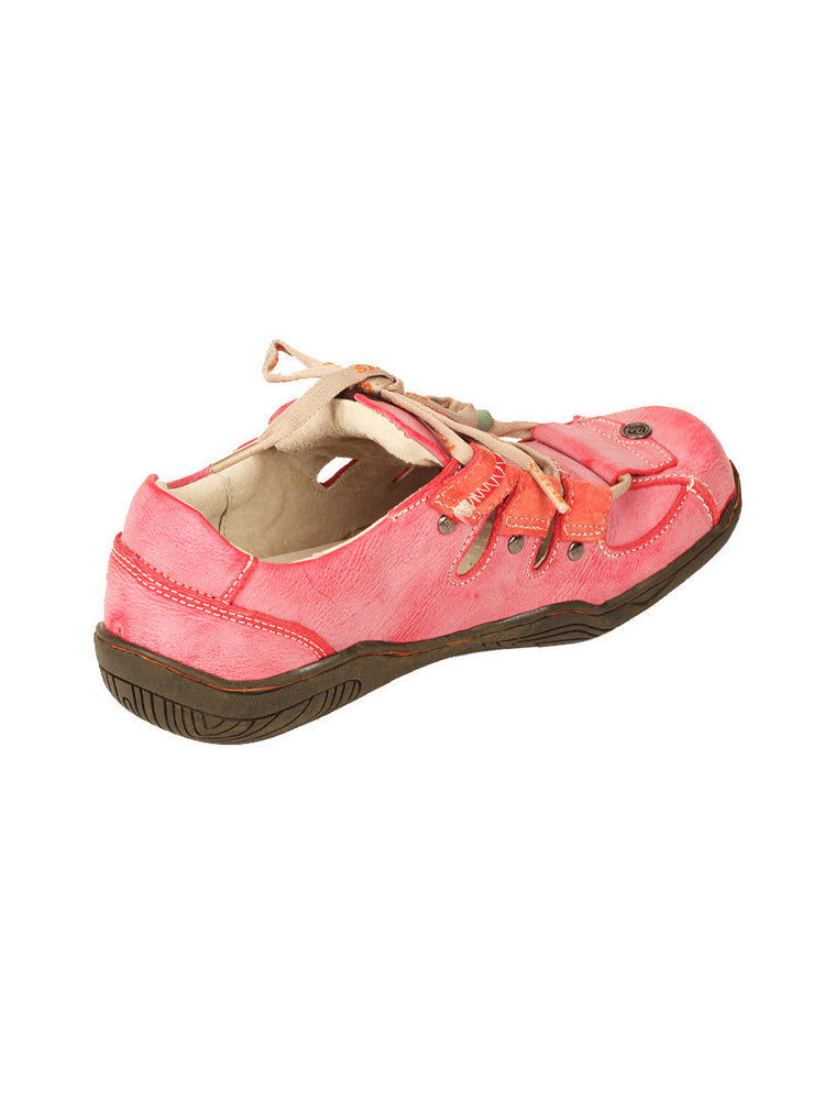TMA EYES Patchwork Leather Walking Sandals  Women's Comfort Outdoor Shoe
