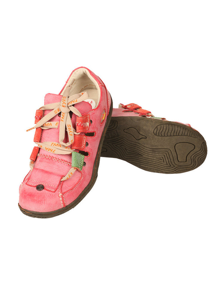 TMA EYES Patchwork Leather Walking Sandals  Women's Comfort Outdoor Shoe