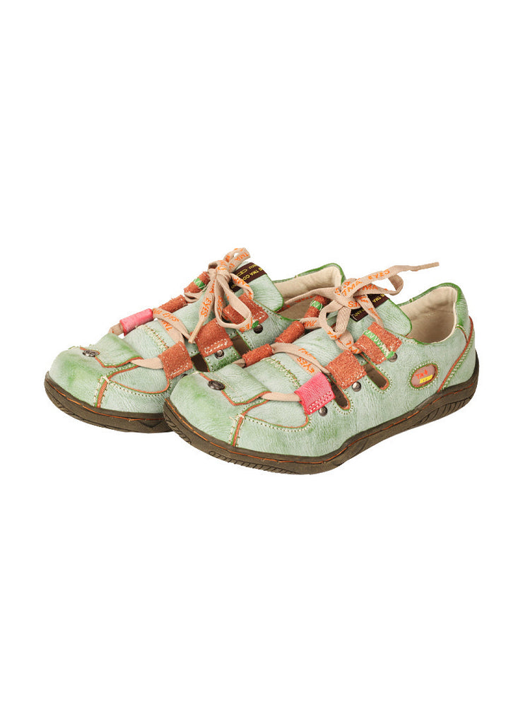 TMA EYES Patchwork Leather Walking Sandals  Women's Comfort Outdoor Shoe