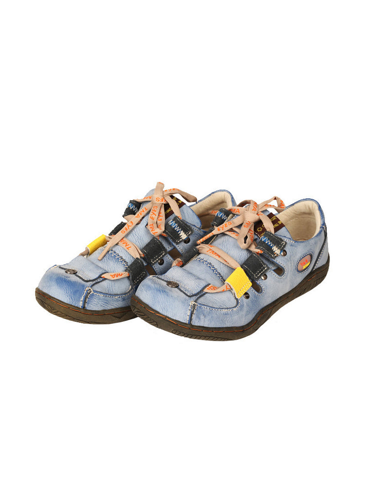 TMA EYES Patchwork Leather Walking Sandals  Women's Comfort Outdoor Shoe