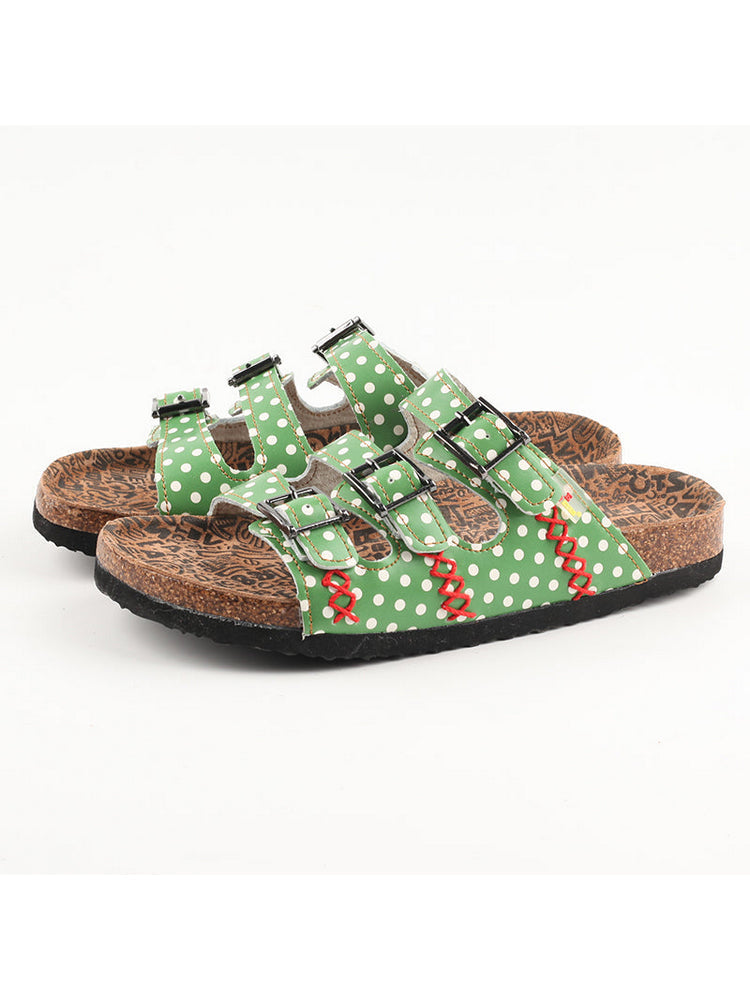 TMA EYES Hand Stitched Leather Sandals  Open Toe Footbed Lightweight Comfort