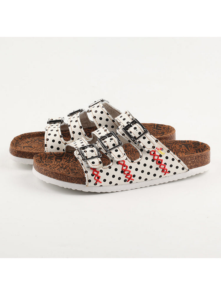 TMA EYES Hand Stitched Leather Sandals  Open Toe Footbed Lightweight Comfort