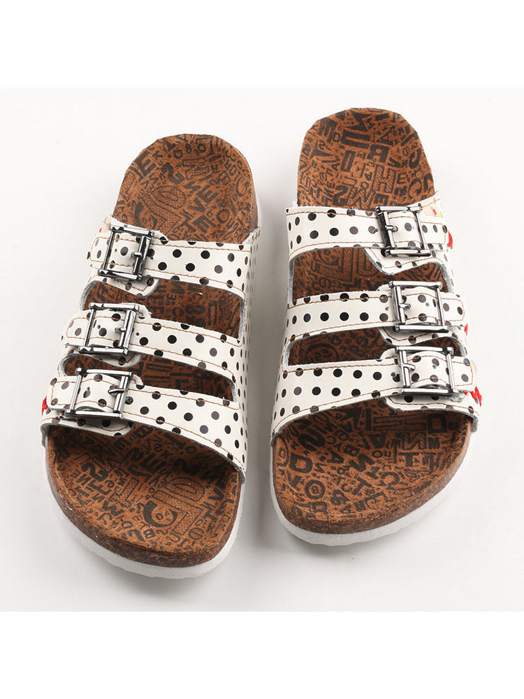 TMA EYES Hand Stitched Leather Sandals  Open Toe Footbed Lightweight Comfort