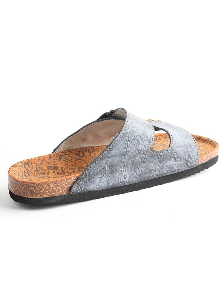 TMA EYES Polka Dot Leather Sandals   Hand Stitched Open Toe Footbed Flats