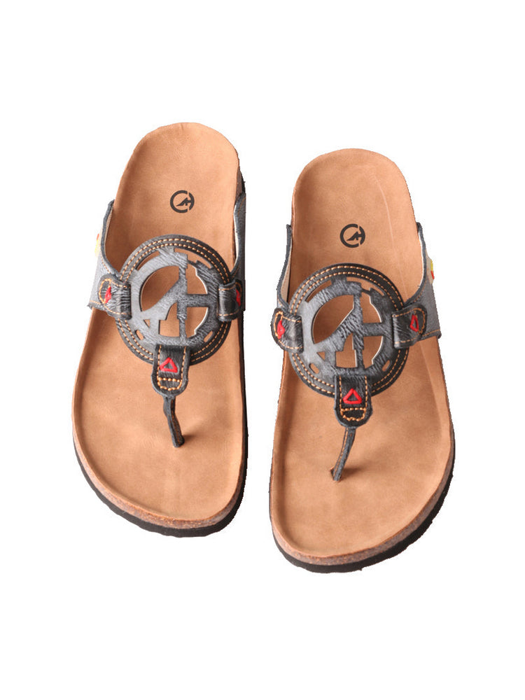 TMA EYES Platform Toe-Ring Sandals   Hollow Logo Slides for Women's Summer