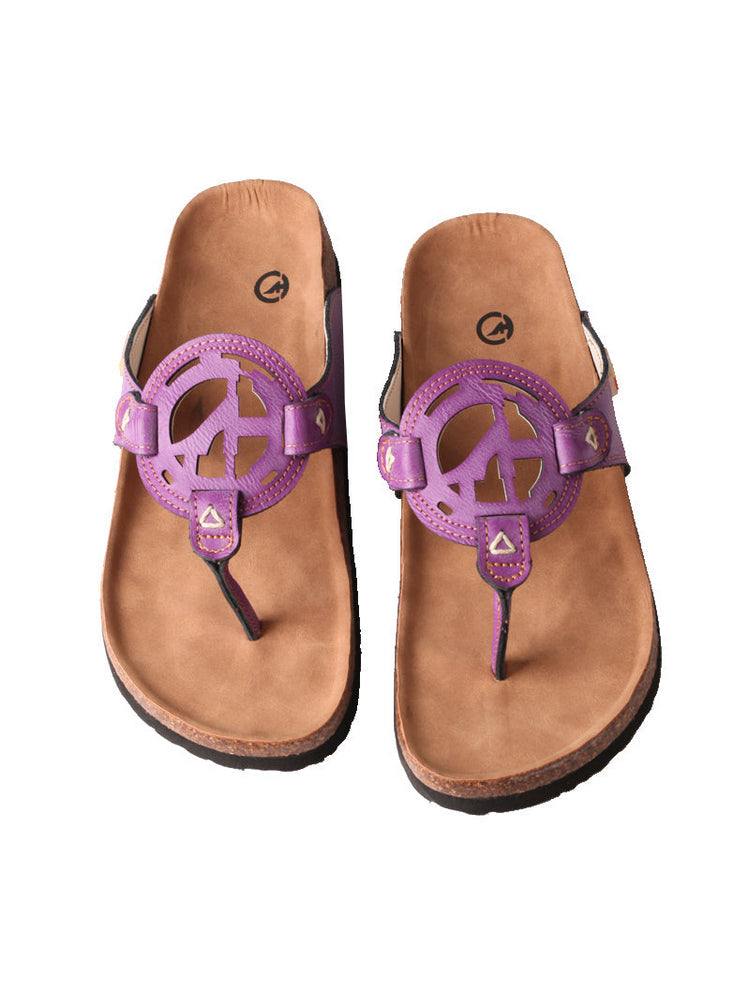 TMA EYES Platform Toe-Ring Sandals   Hollow Logo Slides for Women's Summer