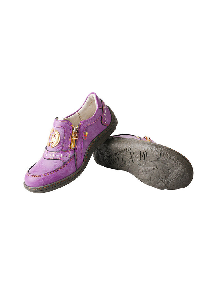 TMA EYES Double Zipper Gold Label Slip-On Casual Comfort Sneakers