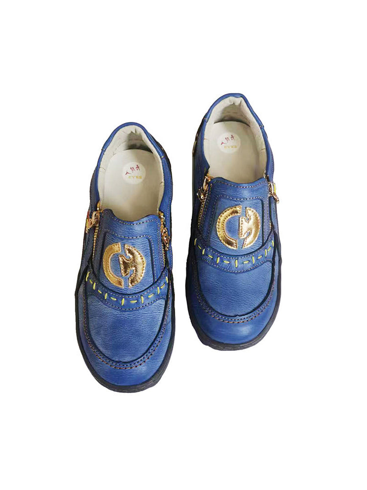 TMA EYES Double Zipper Gold Label Slip-On Casual Comfort Sneakers