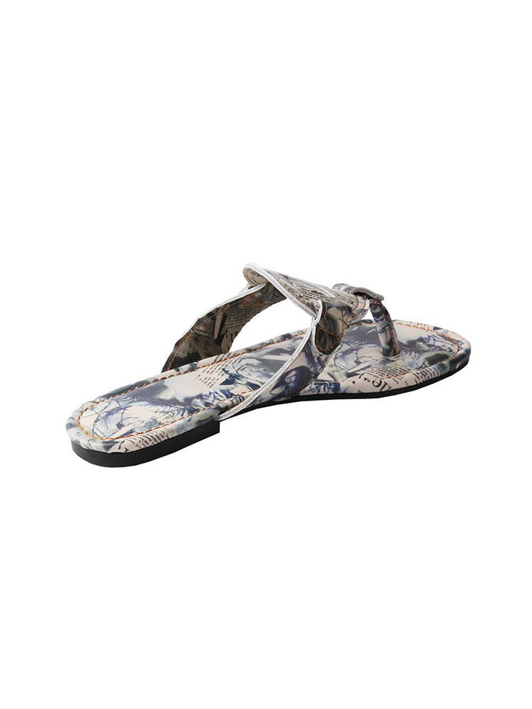 TMA EYES Polka Dot Slides  Slip-On Flat Beach Sandal for Indoor Outdoor