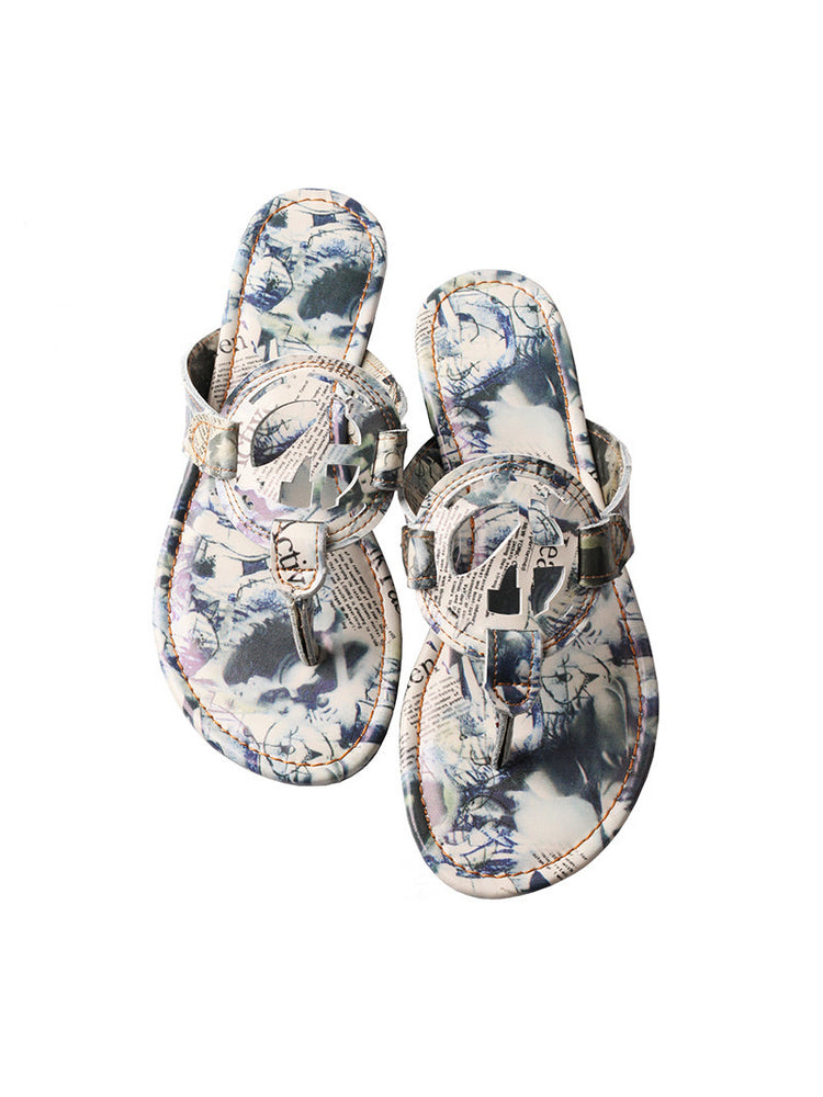 TMA EYES Polka Dot Slides  Slip-On Flat Beach Sandal for Indoor Outdoor