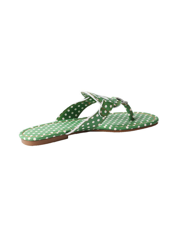 TMA EYES Polka Dot Slides  Slip-On Flat Beach Sandal for Indoor Outdoor