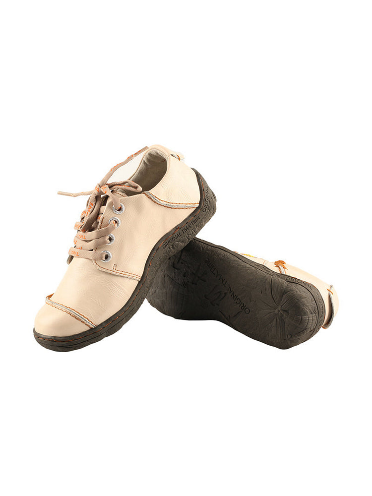 TMA EYES Handstitched Leather Walking Shoes  Women's Travel Work Sneakers