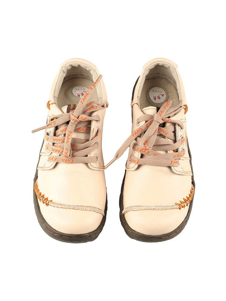TMA EYES Handstitched Leather Walking Shoes  Women's Travel Work Sneakers