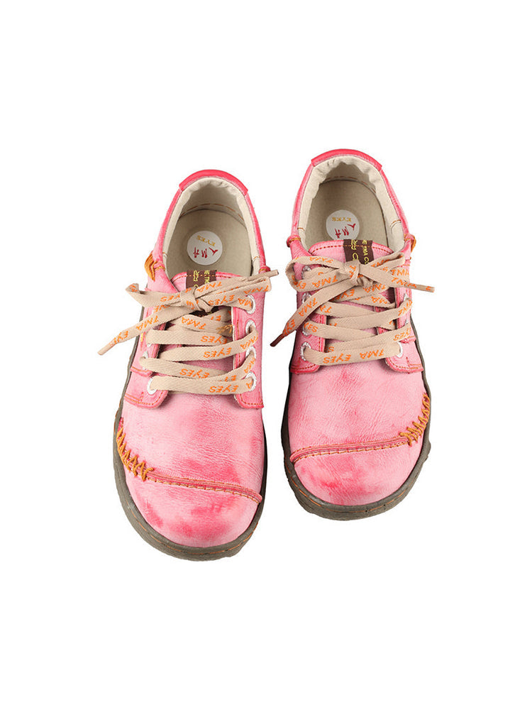TMA EYES Handstitched Leather Walking Shoes  Women's Travel Work Sneakers