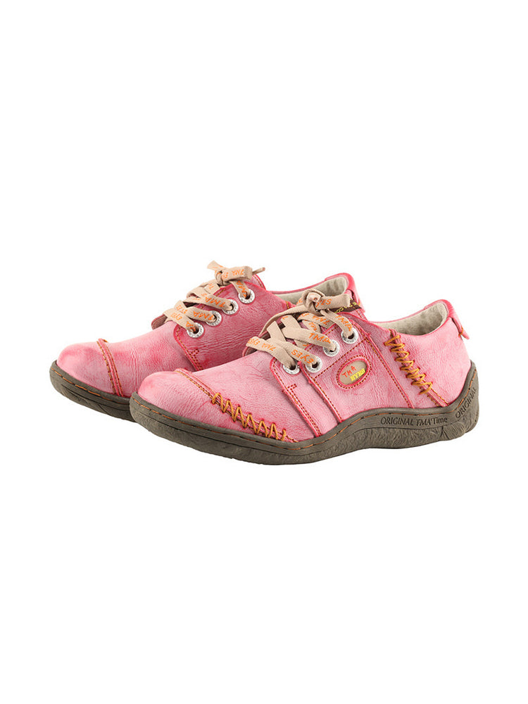 TMA EYES Handstitched Leather Walking Shoes  Women's Travel Work Sneakers