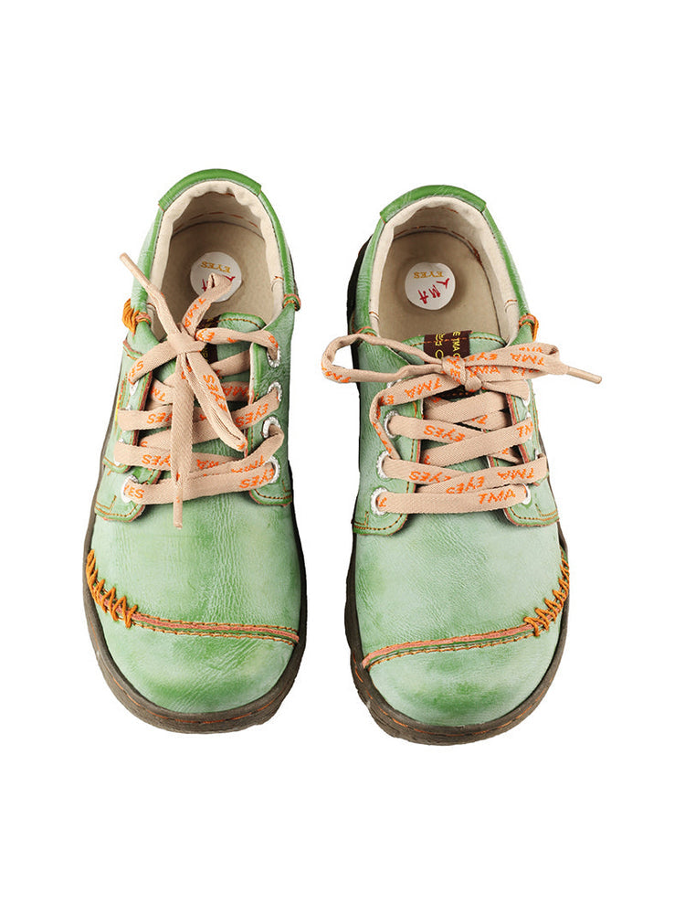 TMA EYES Handstitched Leather Walking Shoes  Women's Travel Work Sneakers
