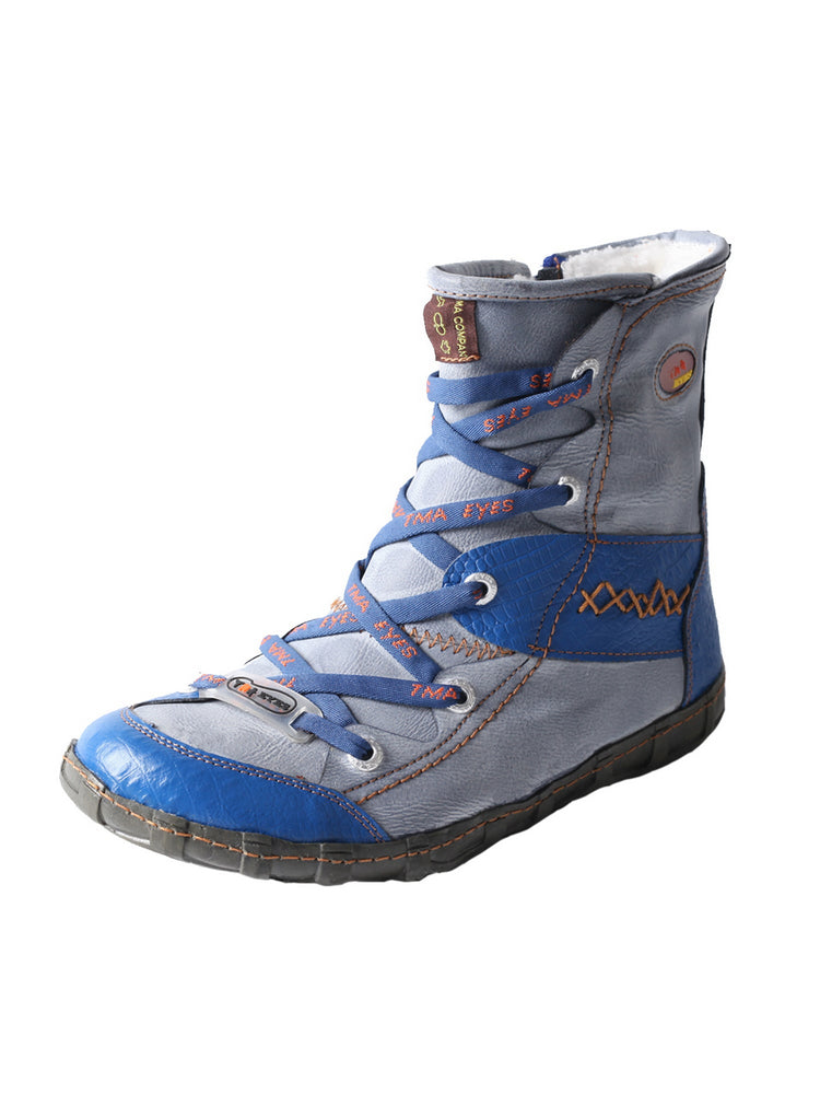 TMA EYES Camo Duck Boots for Women Short Fashion PU Leather Rain Boot