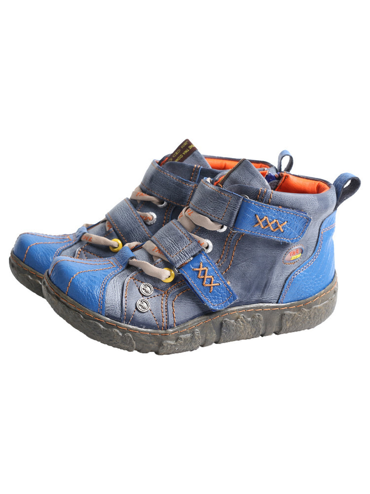 TMA EYES Two-Tone Ankle Boots for Women   Colorblock PU Leather Fashion