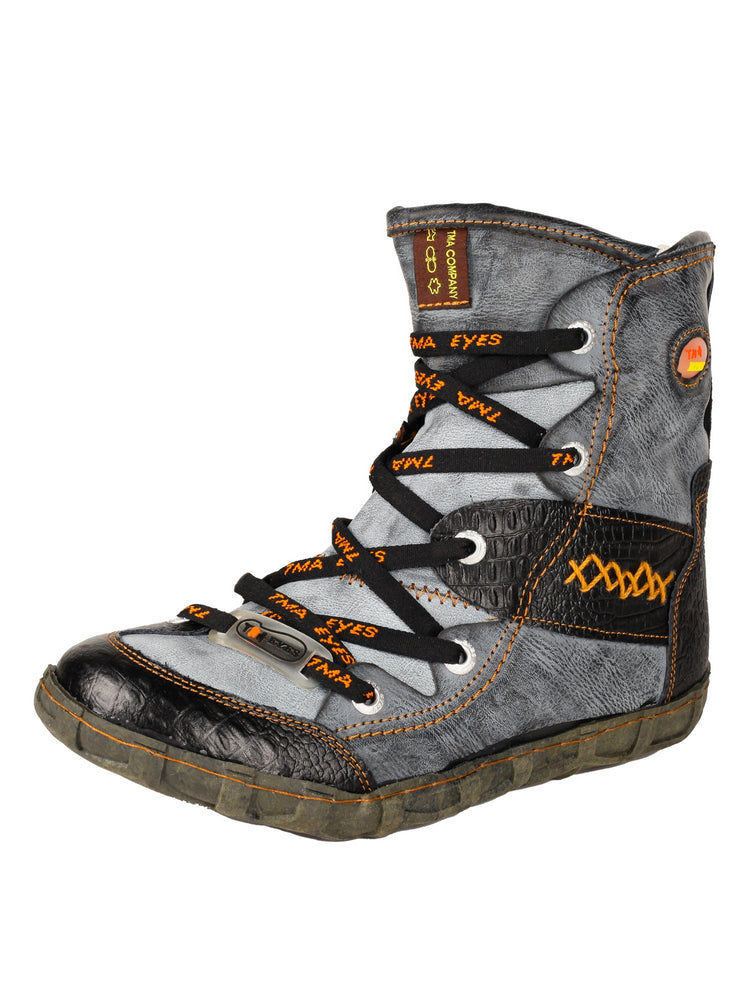 TMA EYES Camo Duck Boots for Women Short Fashion PU Leather Rain Boot