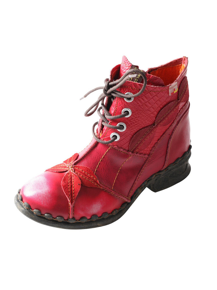 TMA EYES Washed Leather Oxford Boots  Women's Mother Comfort Casual Shoe