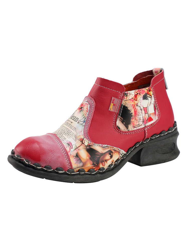 TMA EYES Women's Ankle Booties   Slip-On Outdoor Shoe with Side Zipper