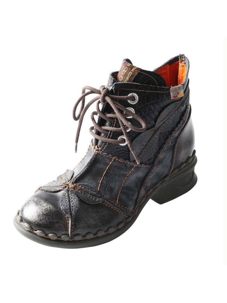 TMA EYES Washed Leather Oxford Boots  Women's Mother Comfort Casual Shoe