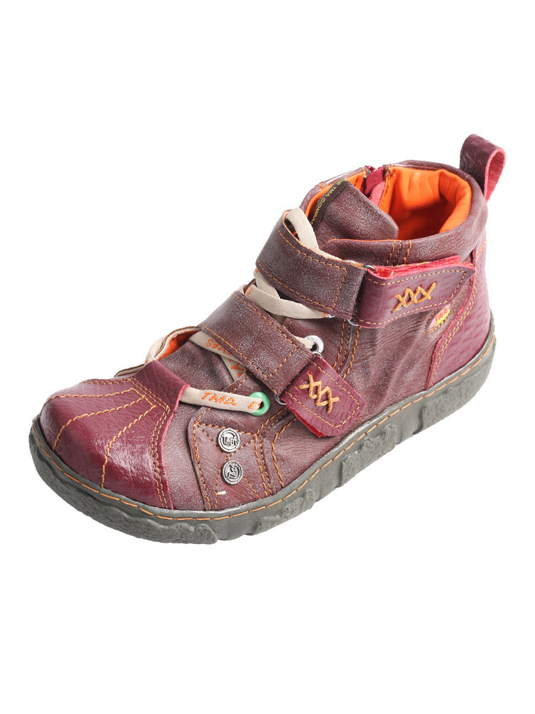 TMA EYES Two-Tone Ankle Boots for Women   Colorblock PU Leather Fashion