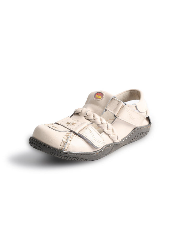 TMA EYES Women's Leather Sandals | Braided Closed-Toe Summer Comfort Shoe