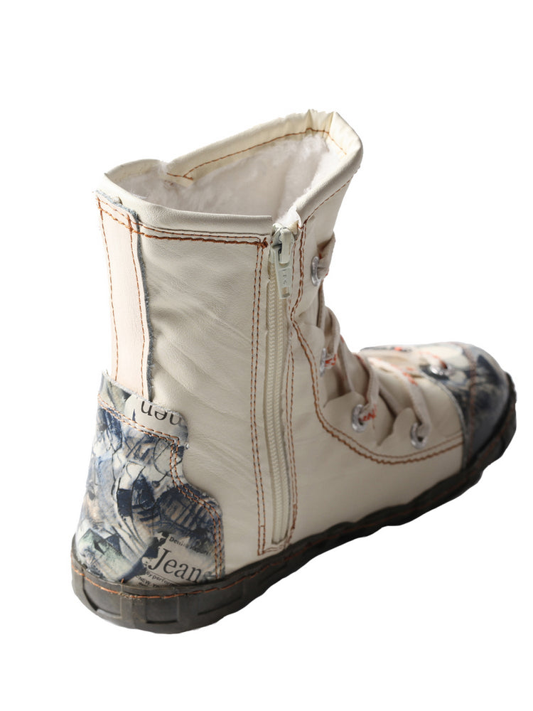 TMA EYES Camo Duck Boots for Women Short Fashion PU Leather Rain Boot