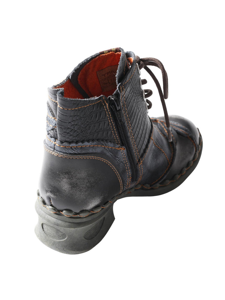 TMA EYES Washed Leather Oxford Boots  Women's Mother Comfort Casual Shoe