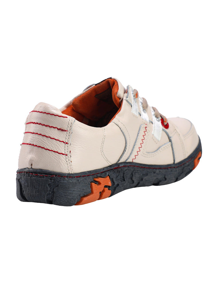 TMA EYES Genuine Leather Sneakers for Women  Flat Fashion Outdoor Shoes