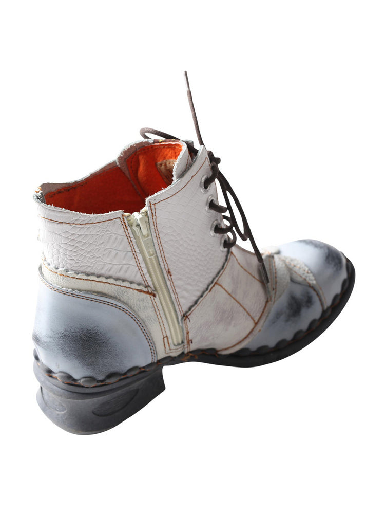 TMA EYES Washed Leather Oxford Boots  Women's Mother Comfort Casual Shoe